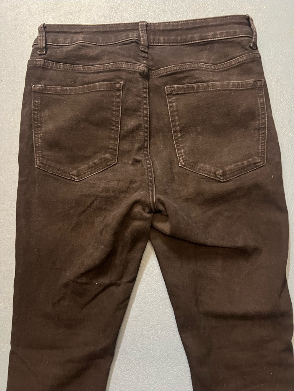 Women's Black Mixed Wash‎ High Waisted Skinny Jeans Size 12 Short - Picture 4 of 6